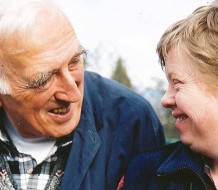 Jean Vanier is the founder of L’Arche (The Ark), an international network of communities for people with intellectual disabilities. Here, Vanier (left) is shown with Gwenda, a resident of L’Arche Greater Vancouver.
