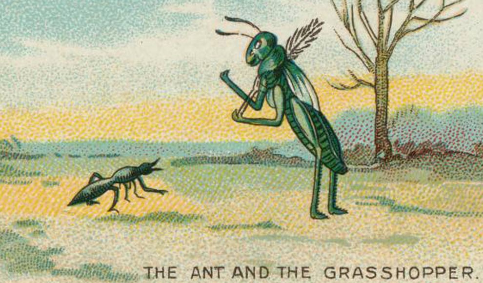 Detail from an illustration of the famous Aesop fable, used on a package of Gallaher's cigarettes.