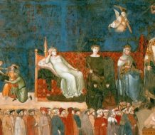 Detail of Ambrogio Lorenzetti's Allegory of Good Government (1338-1340), discussed below.
