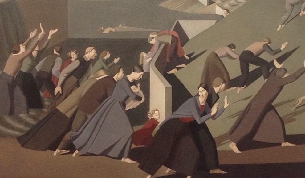 Detail of The Deluge by British painter Winifred Margaret Knights (1899–1947)