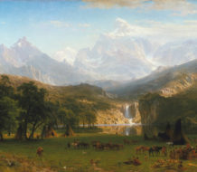 American painter Albert Bierstadt’s 1863 The Rocky Mountains, Lander's Peak. American historian Frederick Jackson Turner articulated what came to be known as the Frontier Thesis (discussed below), the idea that westward expansion shaped the character of American democracy.
